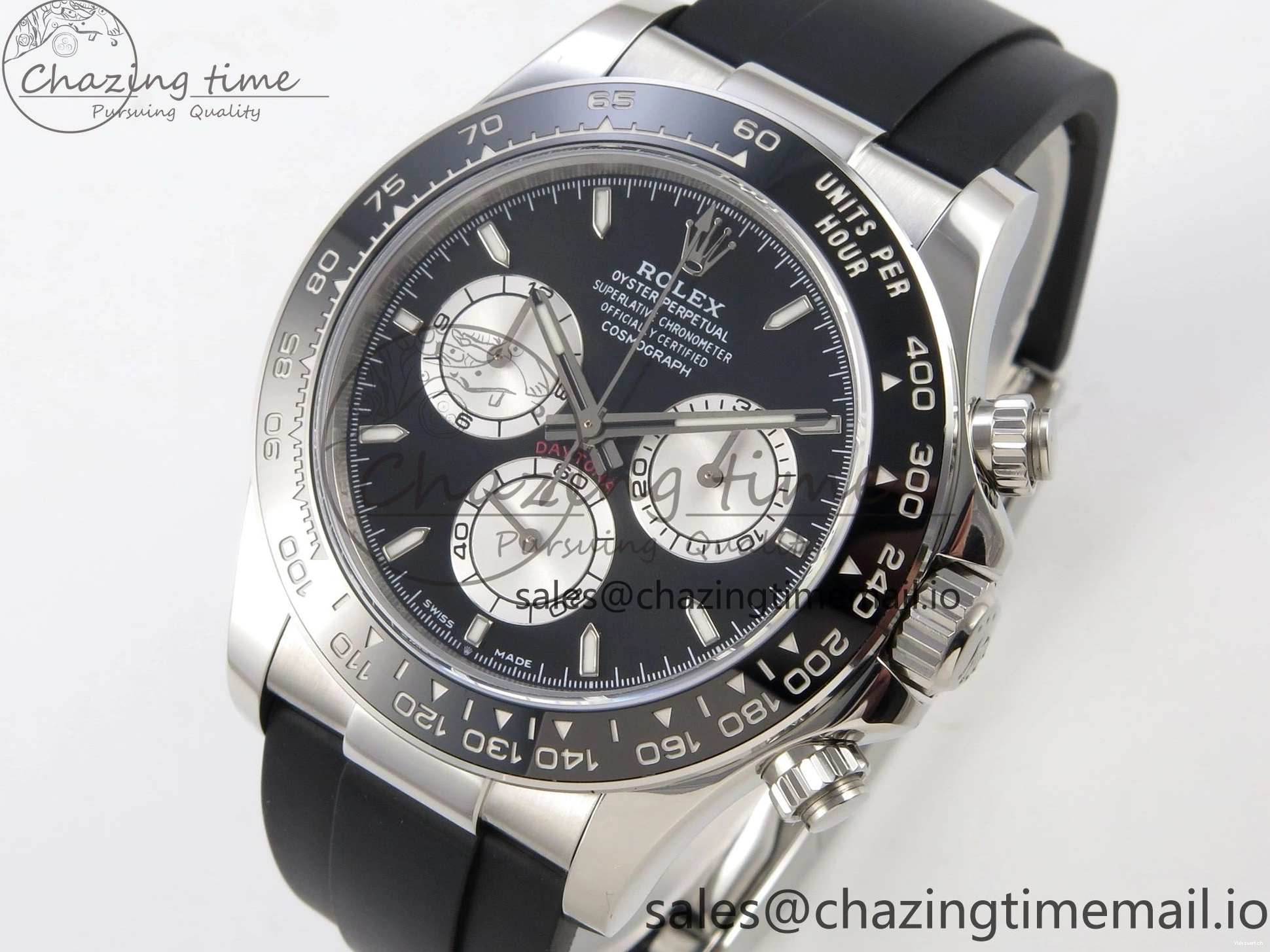 Oysterflex Bezel Clean on Ceramic DD4131 1:1 SS Dial 126519 Black Black Rubber Edition Best Stick Strap Daytona 0518